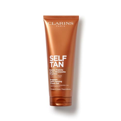 Clarins NEW Self-Tanning Gel | Quick Drying Self Tanner for Face and Body | Buildable, Streak-Free,...