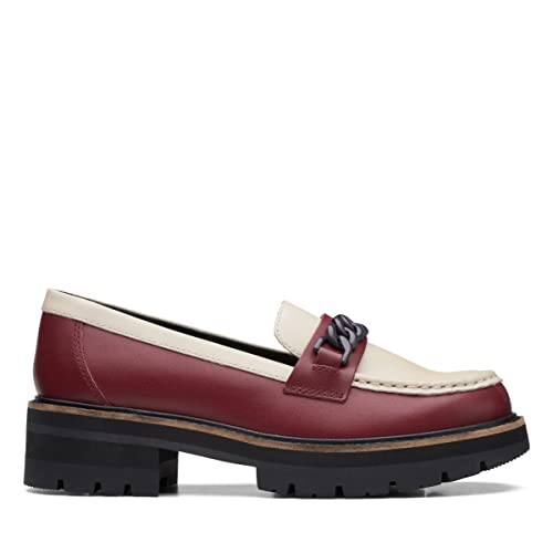 Clarks Orianna Edge Womens Loafers 5 UK Chestnut Combi