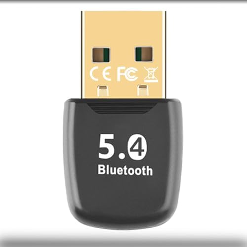 Bluetooth 5.4 Adapter for PC, USB Bluetooth Dongle Receiver for Wireless Keyboard, Mouse, Headphones, Speaker, Gamepad - Supports Windows 11/10/8.1/7 for Desktop Computer Laptop