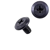 [25PCS] 8-32 Machine Screws - (Truss Head [Flat Top]) - (0.250in. Length) - (Phillips Drive) - (Black Oxide Coated) - for Kydex Holster Making, Upholstery, Tactical Gear