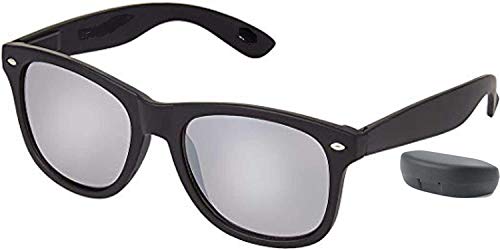 Image of Y&S Unisex UV Protected Sunglasses For Mens Womens In Black And Silver Combo Of 2 Man Woman Sun glasses Goggles Set (IHU8-8MXB-5W1K)