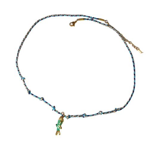 Collier tressé multicolore anti-rouille pour peau sensible style marin