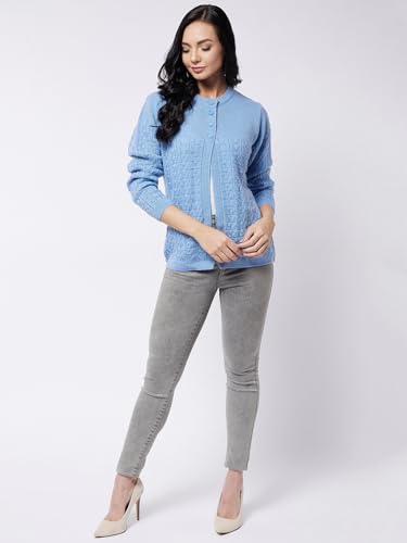 Image of Modeve Self Design Round Neck Casual Women Sweater||Winterwear||