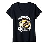 Photo Gallery donna banana bread queen funny donne cottura maglietta con collo a v Photo Gallery donna banana bread queen funny donne cottura maglietta con collo a v