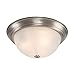 Yosemite Home Decor JK103-16SN Belen 3-Light 16-Inch Ceiling Flush Mount, Satin Nickel Frame