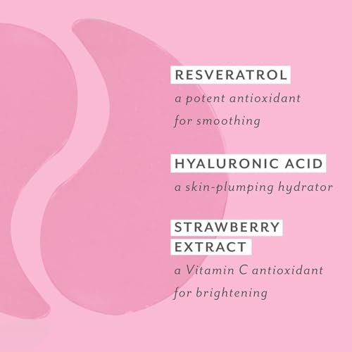 Patchology Serve Chilled Rosé Hydrating Under Eye Patches – Hyaluronic Acid &...