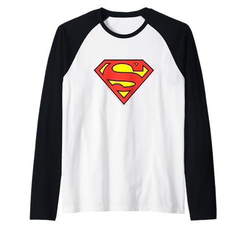 Superman Legendary Classic Logo Raglan Baseball Tee