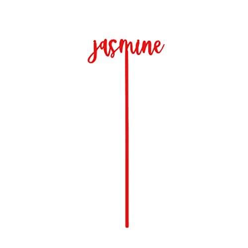 The Cotton & Canvas Co. Personalized Name Drink Stirrers, Party Cocktail Sticks, Custom Swizzle Sticks, Party Favors, Wedding, Christmas, Custom Name Drink Marker, Red