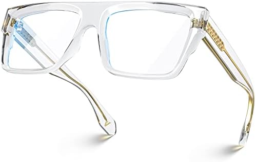 VISOONE Square Full Rim Blue Light Blocking Glasses Large Fashion Computer Multi Colors Eyeglass Frame Women Men ALBA