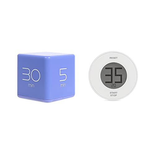 Mooas Timer (Cube Timer Violet 5,10,20 And 30 Minutes & Dial Cooking Timer) Bundle, Digital Timer, Kitchen Timer, Time Management, Kids Timer, Workout Timer #TOP13
