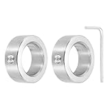 sourcing map 2 Stück Schaftmanschetten, 30 mm Bohrung, massiver Edelstahl, 1 Schraubenschaftmanschette, 45 mm Außendurchmesser, 16 mm Dicke, für Motor, Gartenwagen, Riemenscheibe, Maschinen und