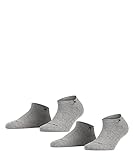 Burlington Damen Sneakersocken Everyday Sneaker 2-Pack, Baumwolle, 2 Paar, Grau (Light Grey 3400), 36-41