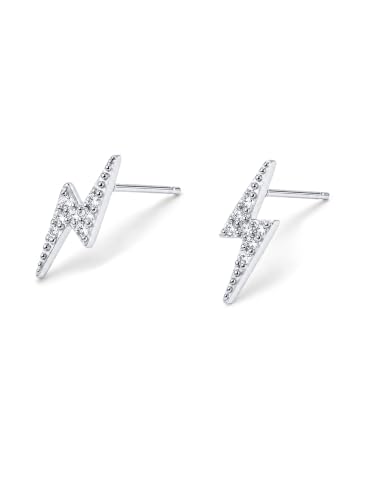 Image of S925 Sterling Silver Earrings, Hypoallergenic Stud for Women & Men | Minimalist Dainty Design, Solid 925 Sterling Silver or with 18K Gold Plate, Daily /Party Wear, Birthday Gift, Silver or Gold