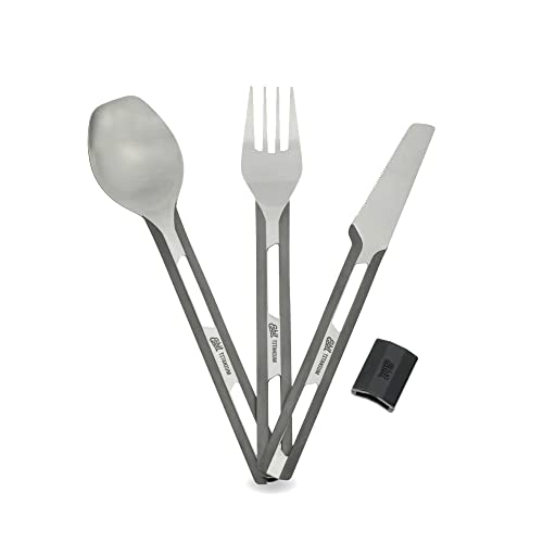Esbit Ultra Lightweight Titanium Cutlery 3 Piece Set With Fork, Spoon And Knife #TOP14