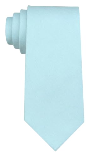 Image of Mens Solid Linen Ties - Slim Pattern Necktie for Men Wedding Groomsmen