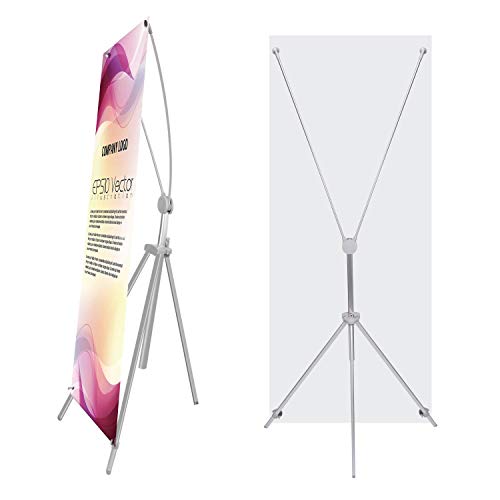 TheDisplayDeal Adjustable Aluminum Banner Stand Fits Any Banner Size from 24
