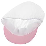 Hemobllo Fashion Chef Hat with Fine Mesh Breathable Top, Adjustable Pink Brim Cooking Cap for Men and Women, Food Service Kitchen Work Hat Suitable for Restaurant and Catering Use