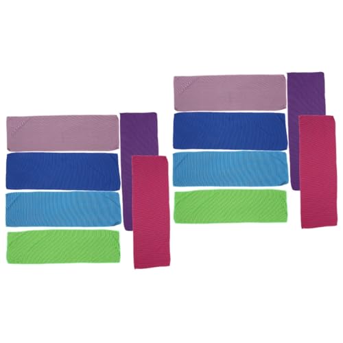 FRCOLOR 2sets Cool Towel Wearable Gym Towels for Working Out Adult Camping Sweat Large Yoga Gym Cooling Summer Breathable Athlete Cotton Cold Lightweight Men Polyester 6pcs*2