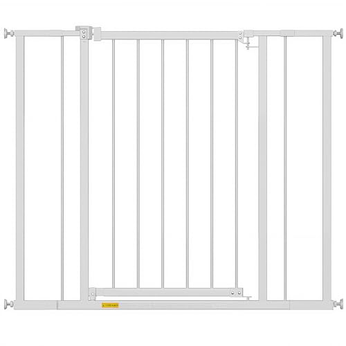 Image of BestPet 36 inchTall Dog Gate for Stairs & Doorways, Fits 28.5 inch-39.7 inch Wide Openings,Walk-Through Metal Pet Gate for Indoor Use,Adjustable Safety Gates for Pets,White