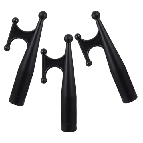 3 Ganchos Náuticos de Nailon Negro con Soporte Seguro para Mástil de Yate