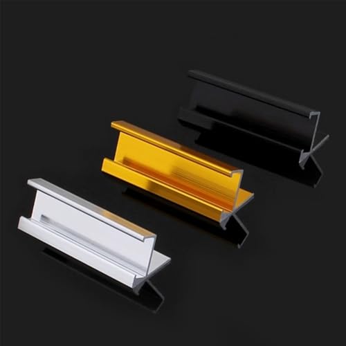 Pewihyer 16 Sets Preisanzeige, Thekenständer, verstellbares Preisschild mit Aluminium-Basis für Schmuck, Dollar-Preisanzeige, Würfel-Block-Set für Einzelhandel (Gold)