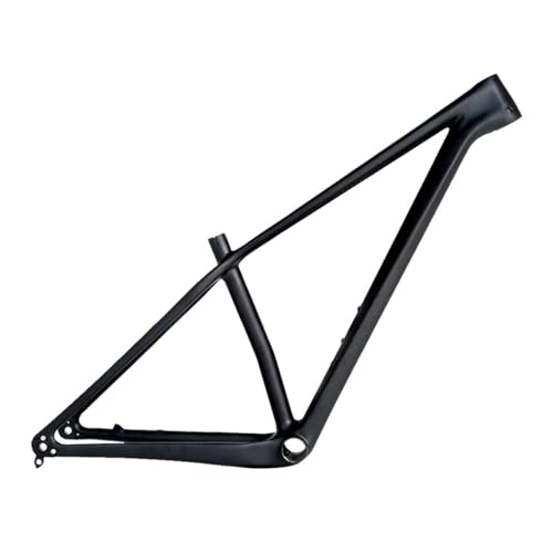 Cuadro de bicicleta de montaña de fibra de carbono de 27,5' y 29' con freno de disco de 15/17/19' y cuadro rígido para ciclocross XC, eje pasante de 12 x 142 mm, para hombre y mujer (negro mate,