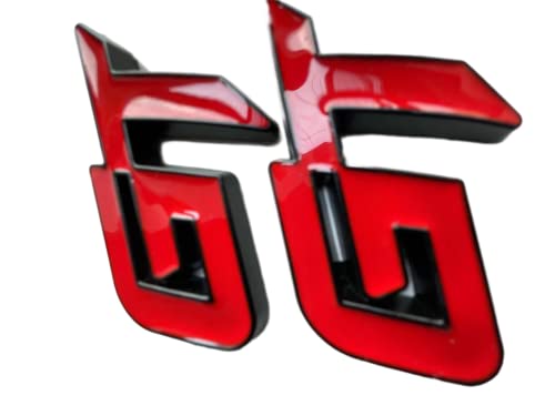 Image of 2X GT Logo Car Emblem 3D Metal Badge Auto Racing Sport Sticker Tourer Decal(Red Black)