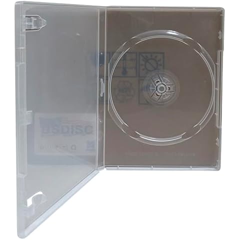 USDISC DVD Cases Standard 14mm Premium, Single 1 Disc, Super Clear, Pack of 50 Cover