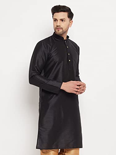 Image of VASTRAMAY Men Light Blue Cotton Kurta Pyjama and Dupatta Set (VASMKWH000nPCWHnD5AQ 36) | Independence Day