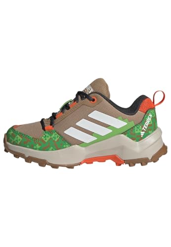 adidas Unisex Kinder Minecraft Terrex AX4R Hiking Shoes, Cardboard/FTWR White/semi Impact orange, 38 2/3 EU