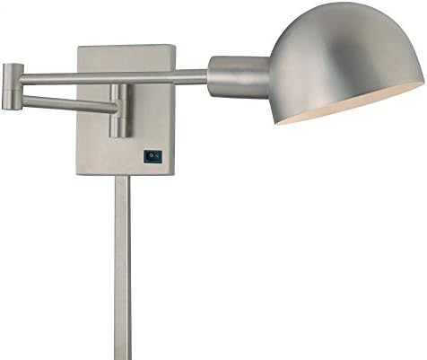 George Kovacs P600-3-603 Task Wall Sconces LED Swing Arm Wall Sconce, Matte Brushed Nickel