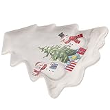 Warmhm 1 Stück Nordic Weihnachtsbaum Servierplatte Keramische Dekorative Tischplatte für Lebensmittel für Familienfeiern Restaurants und Catering