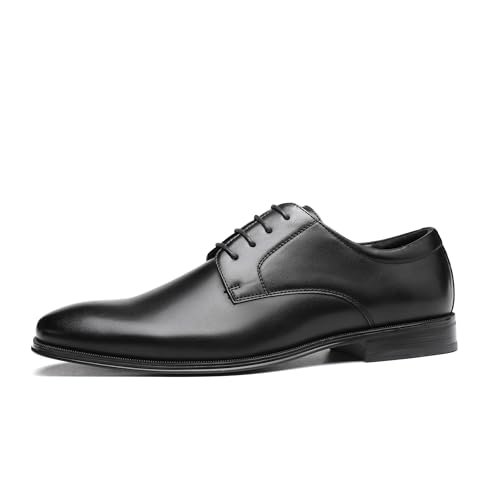 Image of DECARSDZ Mens Classic Formal Oxford Lace-up Patent Leather Shoe for Men Wedding Suit Tuxedo Dress Shoes