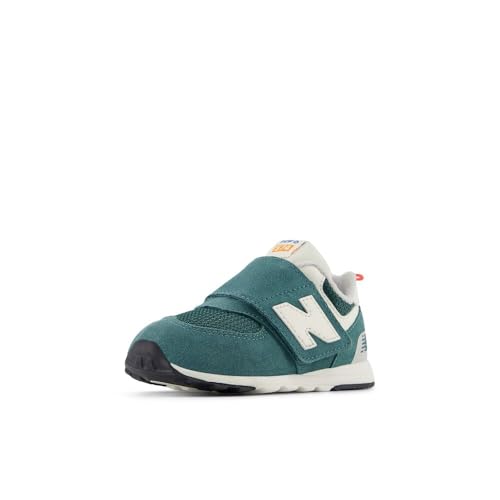 New Balance Kids 574 V1 B Hook and Loop Sneaker, New Spruce/Blast Red, 10 US Unisex Toddler