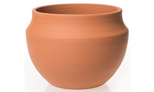 Alfareros Damian Canovas Maceta DE Barro Color Terracota + Plato. Modelo Angela Medidas 16 X 17