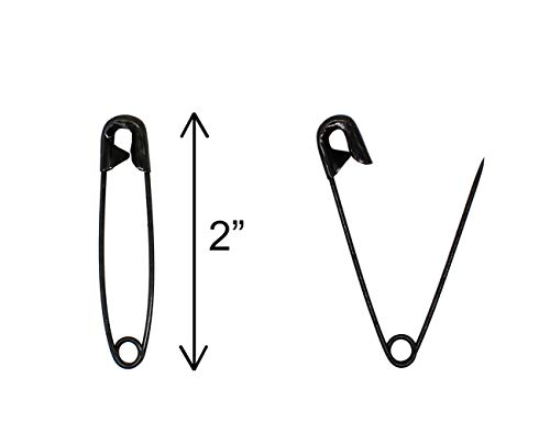 Épingles de sûreté noires taille 3 de 50mm pour couture Zipperstop - 3