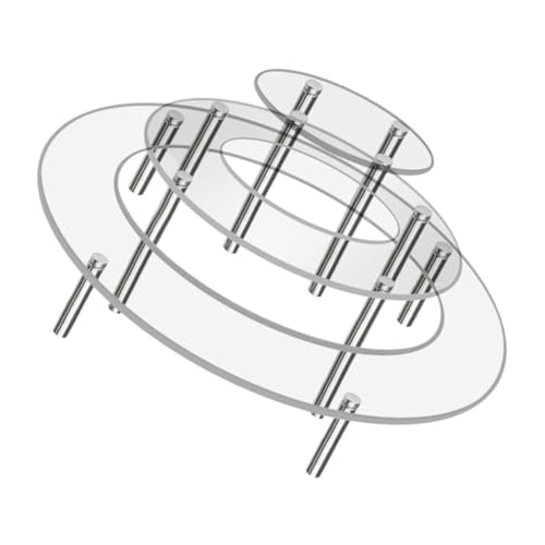 ABOOFAN 3pcs Acrylic Cake Stand Display Riser for Weddings Parties and Cafes Holds Cupcakes Cake Slices and Treats and Elegant Design