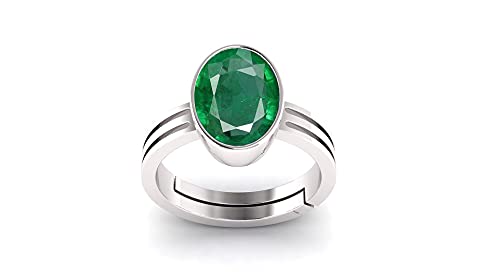 Émeraude Panna bague réglable 8.25 Ratti, cadeau idéal en argent AMZ4252