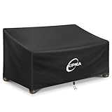 Kipiea Patio Sofa Cover, Heavy Duty 600D Outdoor Couch Cover Waterproof Winter, 3-Seat Patio Furniture Cover Loveseat, Outdoor Sofa Covers with Anti UV and No Tears, No Fading (90" W x 34" D x 31" H)
