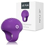 JE FUN Portable Finger Massage Ball, Multifunctional Waterproof Rechargeable Mini Massage Tool (Violet)