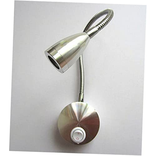 SEWACC Led Wall Mounted Reading Light 3w Bendable Lamp Flexible Arm Wall Light Led Lighting 85-30cm Tube White