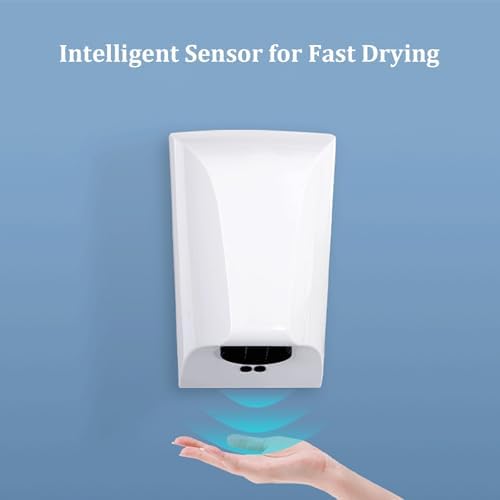 Commercial Electric Hand Dryer, Mini Wall-Mounted Automatic Dryer for Home & Kitchen, Fast Drying, Compact Design (5.4" x 8.4" x 4.7", Gold)