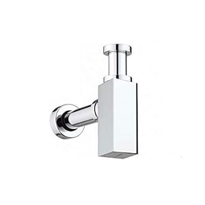 Brizyaan Premium Heavy Brass Bottle Trap with 7 Inch Outlet Pipe for Bathroom Basin Kitchen Sink and Wash Basin (Finish : Chrome; 32 mm; Silver)