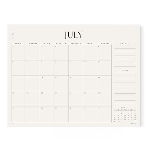 Jotsome Large Desk Calendar 2026-2027, Desk Pad Calendar From Now to June 2027 22x17 inch, Desk Blotter Calendar for Home and Office, Easy Planning (Beige, 17