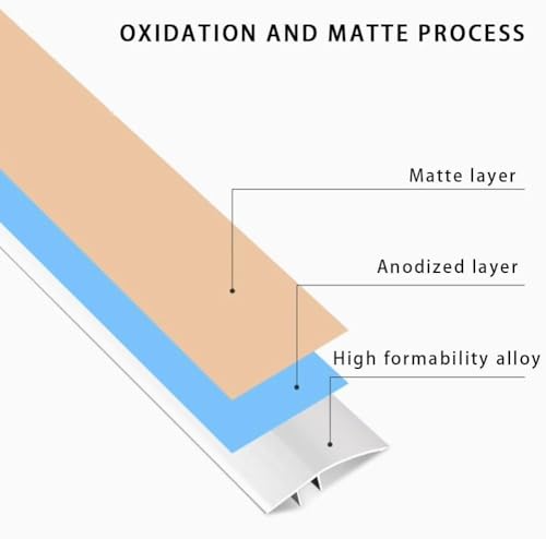 Schwellenrampe, Aluminium, Türschwelle, Einspannband, Übergangsprofil, geeignet für Steigungen von 6 – 12 mm (Silber, 1 m × 4,3 cm)