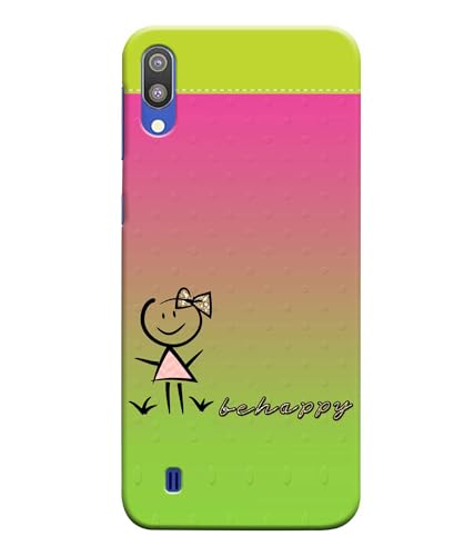 Image of Be Happy Printed Hard Back Case Cover Compatible for Samsung Galaxy M10 (Multicolor) - D1664