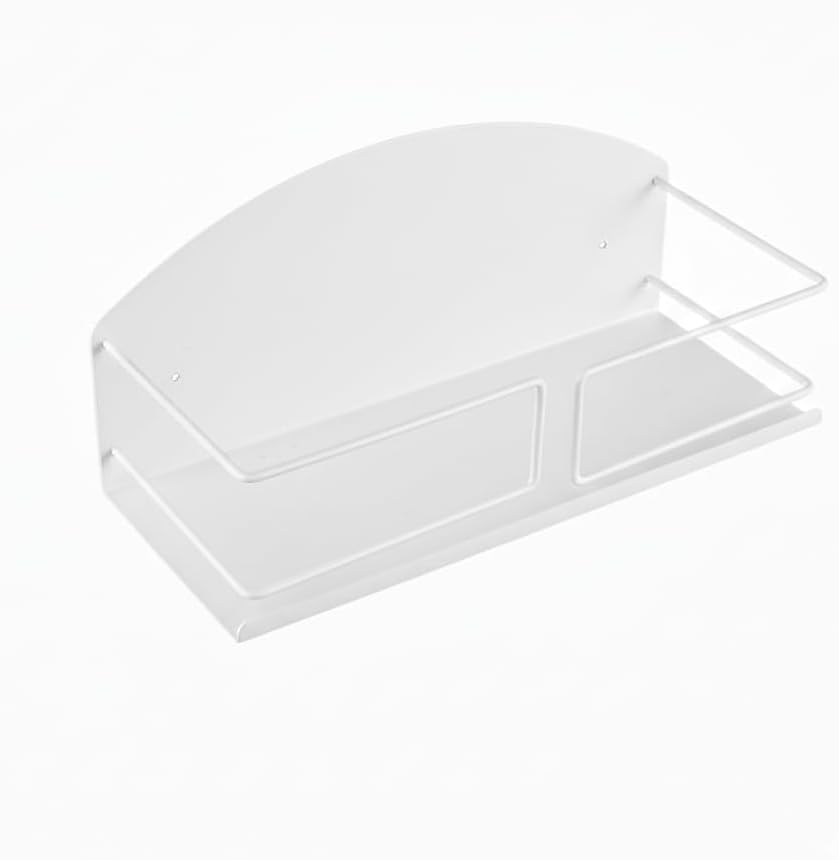 Strong Magnetic Shelf – Magnetic Storage Rack for Kitchen, Bathroom & Fridge, Large Spice Rack Organizer for Refrigerator, Heavy Duty, Easy to Install (White, 4.84"D x 5.12"W x 11.81"H)