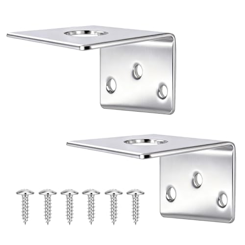 NMO Antenna Mount L-Bracket 5/8'' Hole 304 Stainless Steel Mobiles Antennas Heavy Duty Mounting Bracket for 3/8" VHF UHF NMO CB GMRS Ham Car Truck Mount Antenna,2 Pack