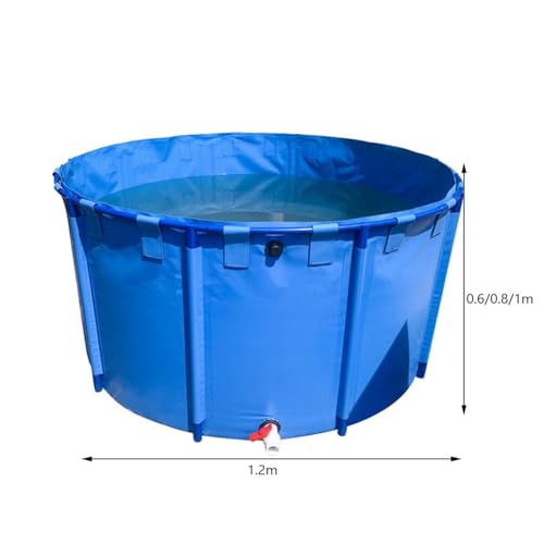 Estanque de peces portátil para jardín, tanque circular elevado de fácil montaje 8