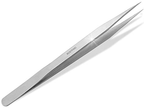 Pince à épiler universelle de précision - En acier inoxydable - 15 cm - Pour épiler les poils des sourcils Cover